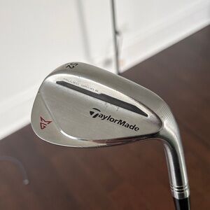 TaylorMade Silver Golf Wedge with Red Accent